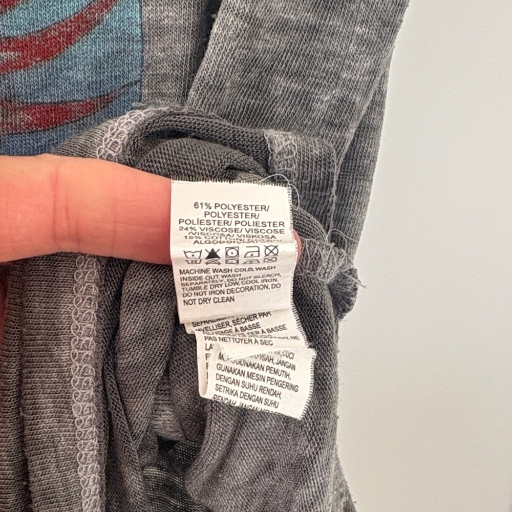 Women's Gray Graphic Strappy Tee - Picture 7 of 9